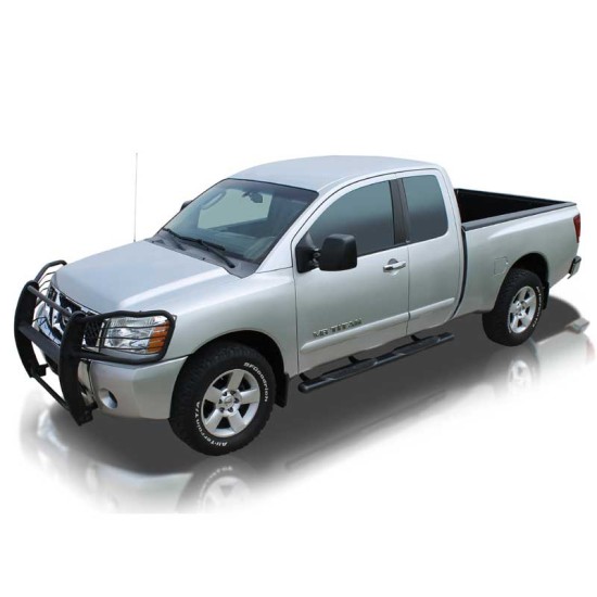 Nissan Titan Extended Cab Black E-Coated 5" Oval Step Bars 2004 - 2022 / 0807-0195B Nissan Titan Extended Cab Black E-Coated 5" Oval Step Bars 2004 - 2022 / 0807-0195B