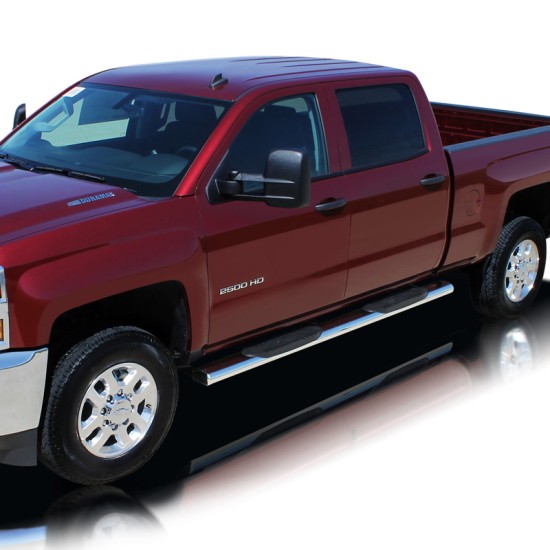 Chevrolet Silverado 2500 Crew Cab Ultra Polished Stainless Steel 6" Oval Step Bars 2000 - 2019 / 1201-0026M