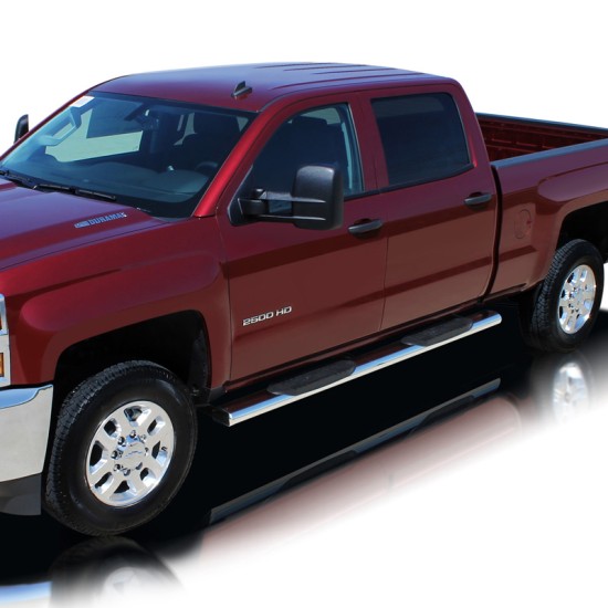 Chevrolet Silverado 2500 Crew Cab Ultra Polished Stainless Steel 6" Oval Step Bars 2000 - 2019 / 1201-0026M Chevrolet Silverado 2500 Crew Cab Ultra Polished Stainless Steel 6" Oval Step Bars 2000 - 2019 / 1201-0026M