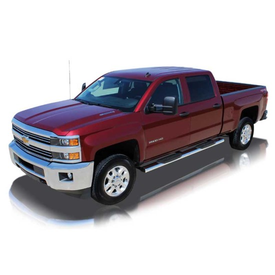Chevrolet Silverado 2500 Crew Cab Ultra Polished Stainless Steel 6" Oval Step Bars 2000 - 2019 / 1201-0026M Chevrolet Silverado 2500 Crew Cab Ultra Polished Stainless Steel 6" Oval Step Bars 2000 - 2019 / 1201-0026M