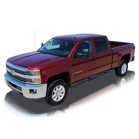 Chevrolet Silverado 2500 Crew Cab Black E-Coated 4" OE Style Oval Step Bars 2000 - 2019 / 1501-0020MB Chevrolet Silverado 2500 Crew Cab Black E-Coated 4" OE Style Oval Step Bars 2000 - 2019 / 1501-0020MB