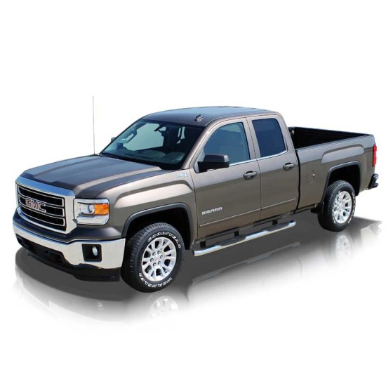 Chevrolet Silverado 3500 Extended Cab Ultra Polished Stainless Steel 4" OE Style Oval Step Bars 2007 - 2019 / 1501-0592 Chevrolet Silverado 3500 Extended Cab Ultra Polished Stainless Steel 4" OE Style Oval Step Bars 2007 - 2019 / 1501-0592