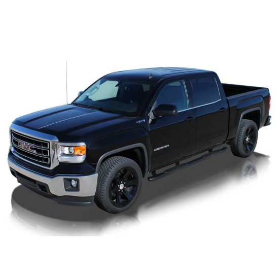 Chevrolet Silverado 2500 Crew Cab Black E-Coated 4" OE Style Oval Step Bars 2007 - 2019 / 1501-0604B Chevrolet Silverado 2500 Crew Cab Black E-Coated 4" OE Style Oval Step Bars 2007 - 2019 / 1501-0604B