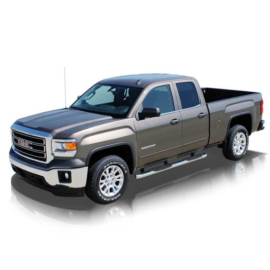 Chevrolet Silverado 2500 Double Cab Polished Stainless Steel 5" OE Style Oval Step Bars 2007 - 2019 / 1601-0313