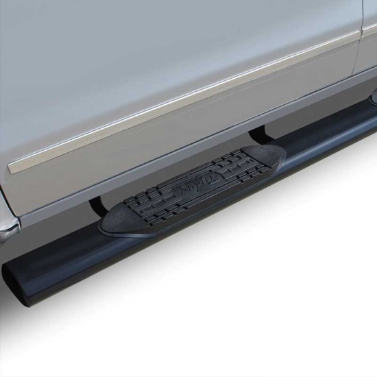 Chevrolet Silverado 2500 Crew Cab Black E-Coated 6" Oval Wheel to Wheel Step Bars 2007 - 2019 / 1401-0062B Chevrolet Silverado 2500 Crew Cab Black E-Coated 6" Oval Wheel to Wheel Step Bars 2007 - 2019 / 1401-0062B