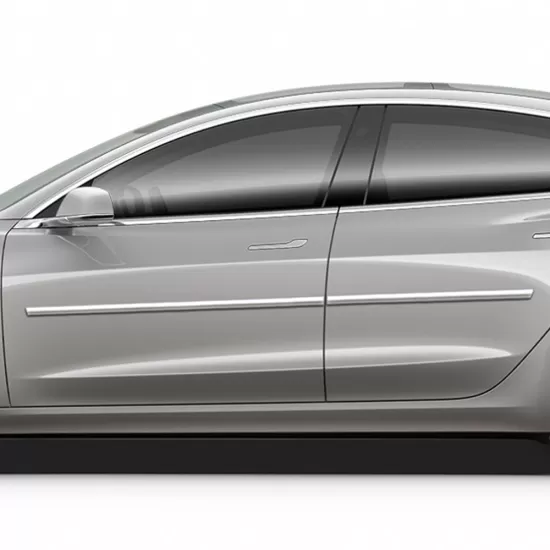 Tesla Model 3 Chrome Body Side Moldings 2017 - 2025