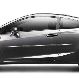 Honda Civic 2 Door Painted Body Side Moldings with Chrome Inserts 2012 - 2015