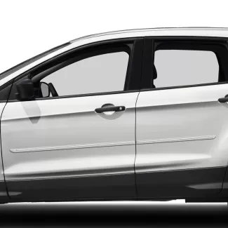 Ford Escape Painted Body Side Moldings with Chrome Inserts 2013 - 2019