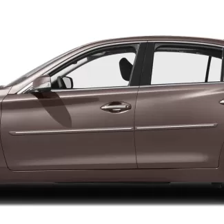 Infiniti Q50 4 Door Painted Body Side Moldings with Chrome Inserts 2014 - 2024
