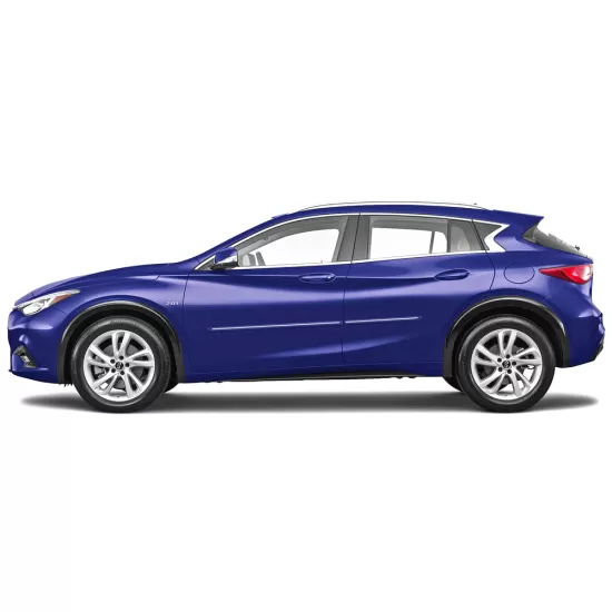 Infiniti QX30 Painted Body Side Moldings with Chrome Inserts 2017 - 2019