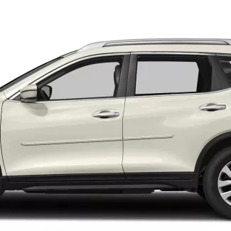 Chrome Side Mirror Covers For 2014-2020 Nissan Rogue SUV – Self-Adhesive Door Wing Mirror Molding Trims (Left & Right)