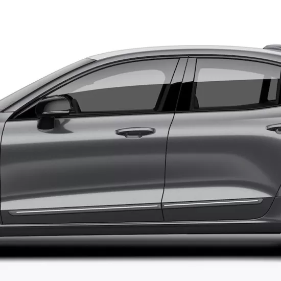 Volvo S60 Painted Body Side Moldings with Chrome Inserts 2019 - 2023