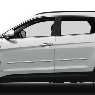 Hyundai Santa Fe Painted Body Side Moldings with Chrome Inserts 2013 - 2018