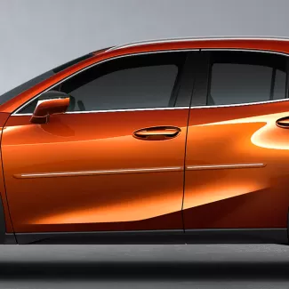 Lexus UX Painted Body Side Moldings with Chrome Inserts 2019 - 2025