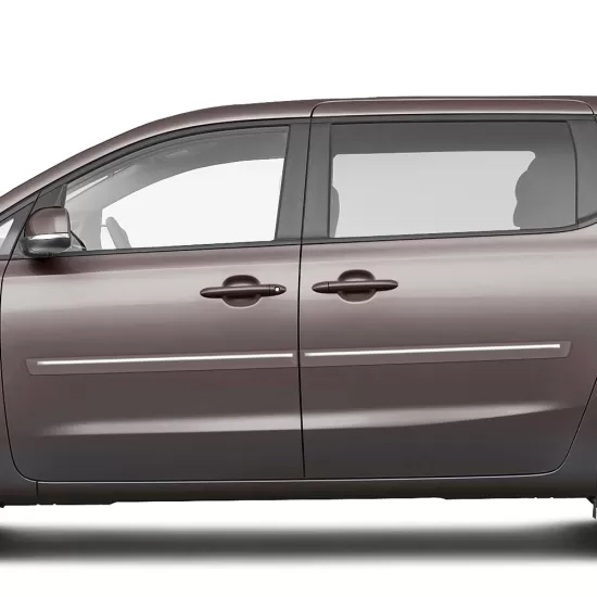 Kia Sedona Painted Body Side Moldings with Chrome Inserts 2015 - 2021