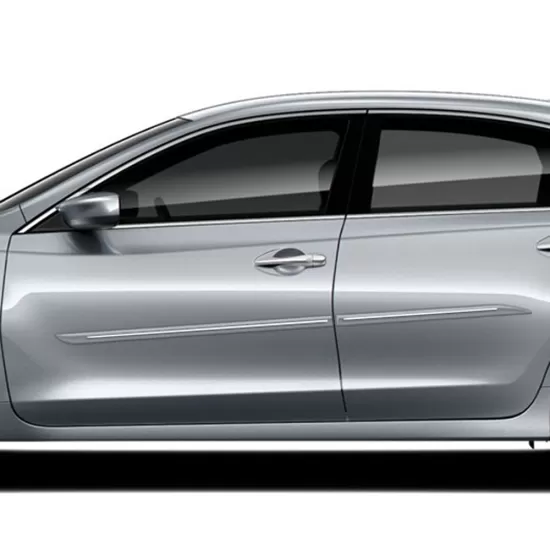 Nissan Altima 4 Door Painted Body Side Moldings with Chrome Inserts 2013 - 2018