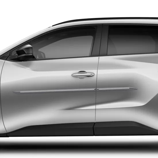 Toyota bZ4X Painted Body Side Moldings with Chrome Inserts 2023 - 2024