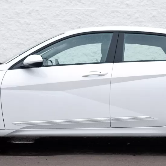 Hyundai Elantra Painted Body Side Moldings with Chrome Inserts 2021 - 2025