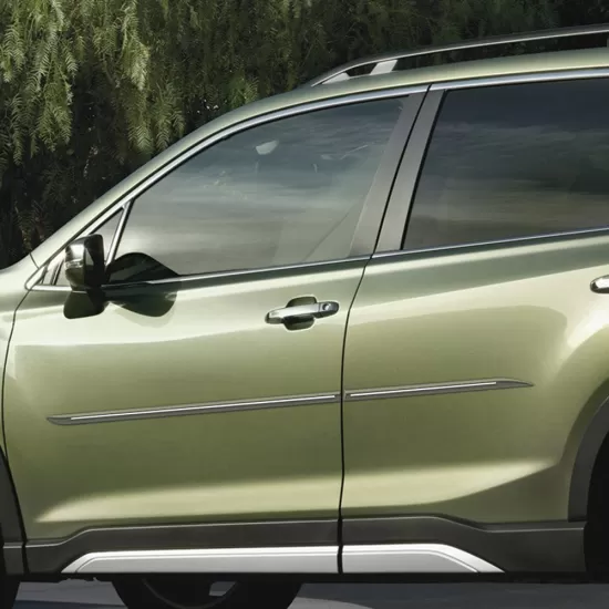 Subaru Forester Painted Body Side Moldings with Chrome Inserts 2019 - 2024