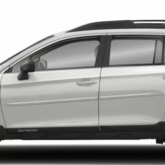 Subaru Outback Painted Body Side Moldings with Chrome Inserts 2010 - 2019