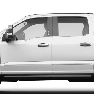 Ford F-250 SuperCrew (4 Full Size Doors) Painted Body Side Moldings with Chrome Inserts 2023 - 2025