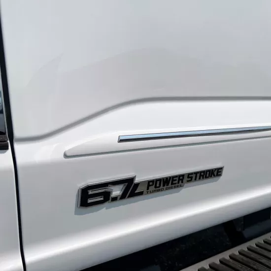 Ford F-250/F-350 SuperCab (Extended Cab) Painted Body Side Moldings with Chrome Inserts 2023 - 2026