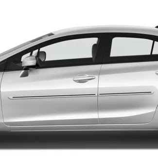 Honda Civic 4 Door Painted Moldings with a Color Insert 2012 - 2015