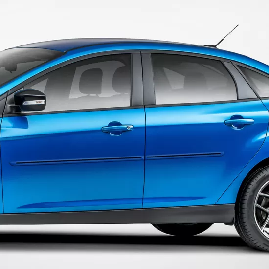 Ford Focus Sedan / 5 Door Hatchback Painted Body Side Moldings with Color Inserts 2008 - 2018