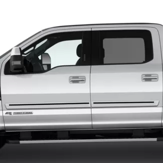 Ford F-250 SuperCrew Painted Body Side Moldings with Color Inserts 2017 - 2022