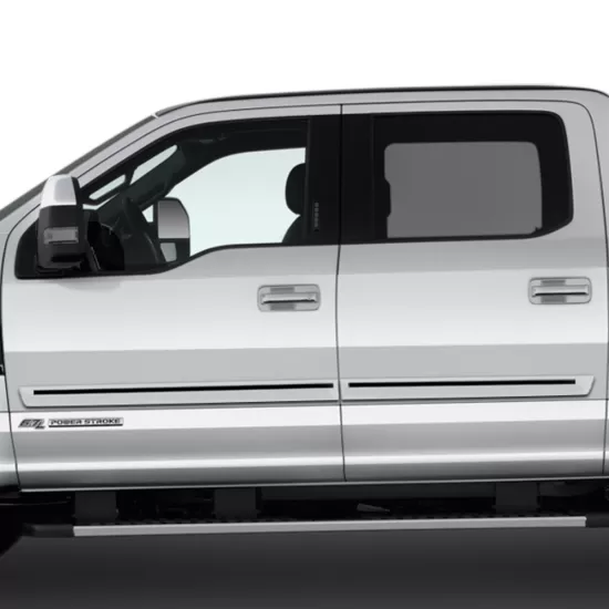 Ford F-250 SuperCrew Painted Body Side Moldings with Color Inserts 2017 - 2022