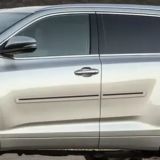 Toyota Highlander Painted Body Side Moldings with Color Inserts 2014 - 2019