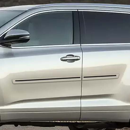 Toyota Highlander Painted Body Side Moldings with Color Inserts 2014 - 2019