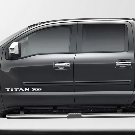 Nissan Titan Crew Cab Painted Body Side Moldings with Color Inserts 2016 - 2023