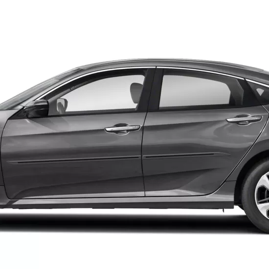 Honda Civic 4 Door Painted Moldings with a Color Insert 2016 - 2021