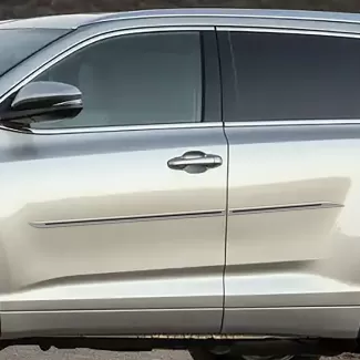 Toyota Highlander Painted Body Side Moldings with Color Inserts 2014 - 2019