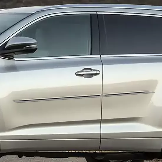 Toyota Highlander Painted Body Side Moldings with Color Inserts 2014 - 2019