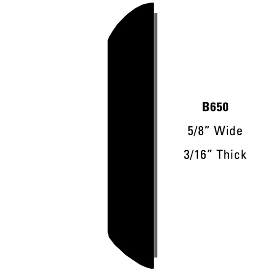 Body Side Molding & Wheel Well Trim - 50' Roll - 5/8” Wide - Black