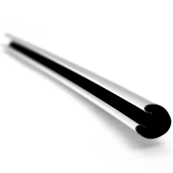 U-Shape Chrome Car Door Edge Protector Guard Flexible Trim - 16 Ft Roll - 0.28” Wide