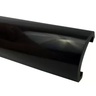 Universal RV, Camper & Cargo Trailer Track Cover Trim Molding - 65 Ft Roll - 7/8” Wide - Black