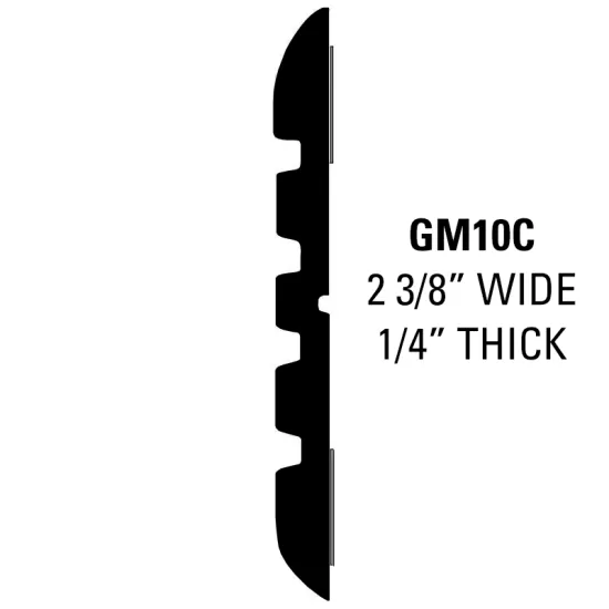 Chevy/GMC 1988–1999 OBS Replacement Body Side Molding - 34 Ft Roll - 2 3/8” Wide - Black & Chrome