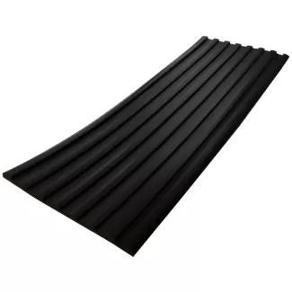 Universal Running Board Ribbed Tread Molding - 50 Ft Roll - 4" Wide - Black