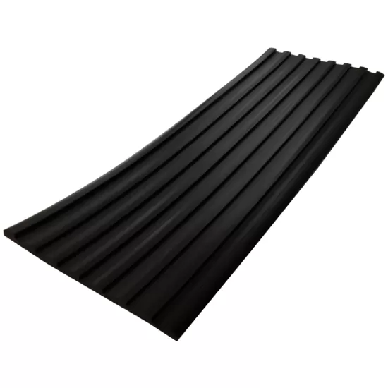 Universal Running Board Ribbed Tread Molding - 50 Ft Roll - 4" Wide - Black