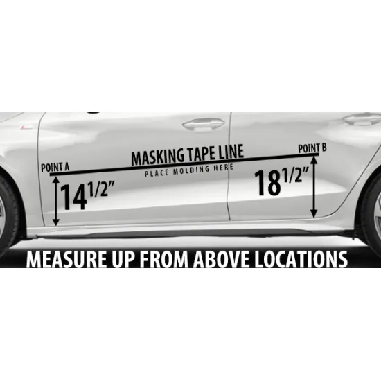 Audi A3 / S3 Painted Body Side Moldings 2022 - 2027