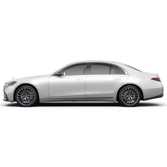 Mercedes-Benz S-Class Painted Body Side Moldings with Chrome Inserts 2021 - 2024