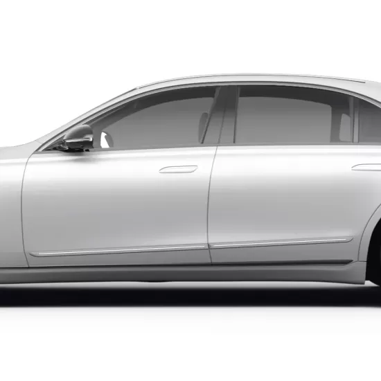 Mercedes-Benz S-Class Painted Body Side Moldings with Chrome Inserts 2021 - 2024