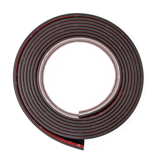 Universal Body Side Molding Trim - 18 Ft Roll - 2” Wide - Black
