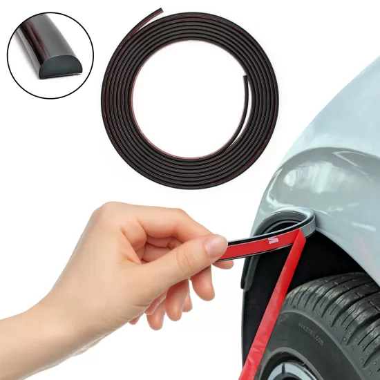 Wheel Well Trim Molding - 18' Roll - 7/16” Wide - Black