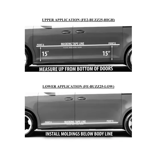 Volkswagen ID. Buzz Painted Body Side Moldings 2025 - 2026