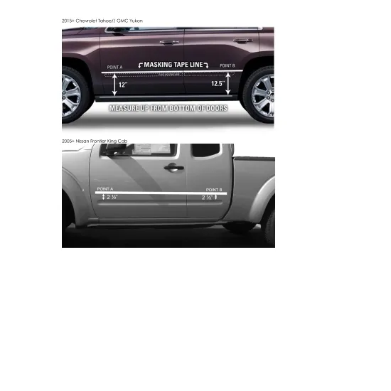 Nissan Frontier King Cab Chrome Body Side Moldings 2005 - 2021
