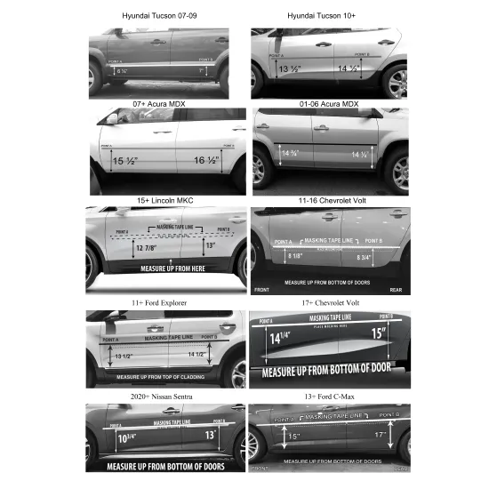 Chevrolet Volt Chrome Body Side Moldings 2011 - 2019